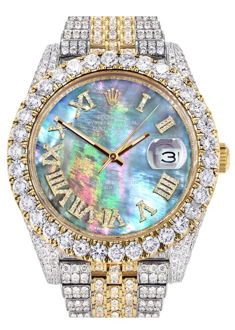 rolex datejust 41mm full diamond